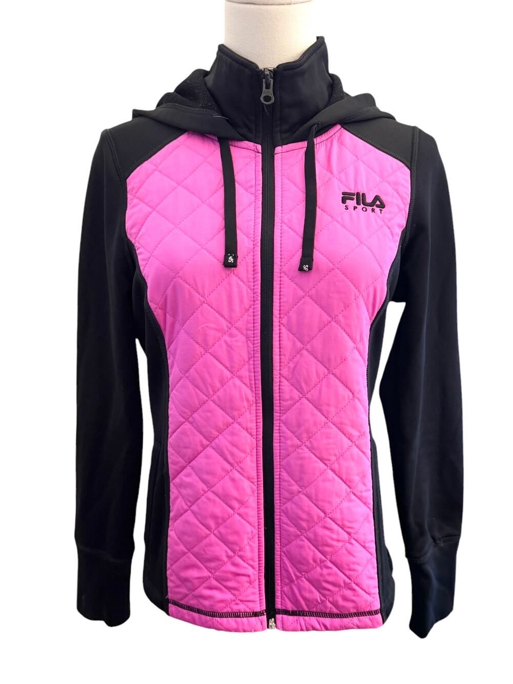 2/$30 Fila Sport Women’s Zip Up Long Sleeve Fleece Jacket XS BEEHIVESALE230